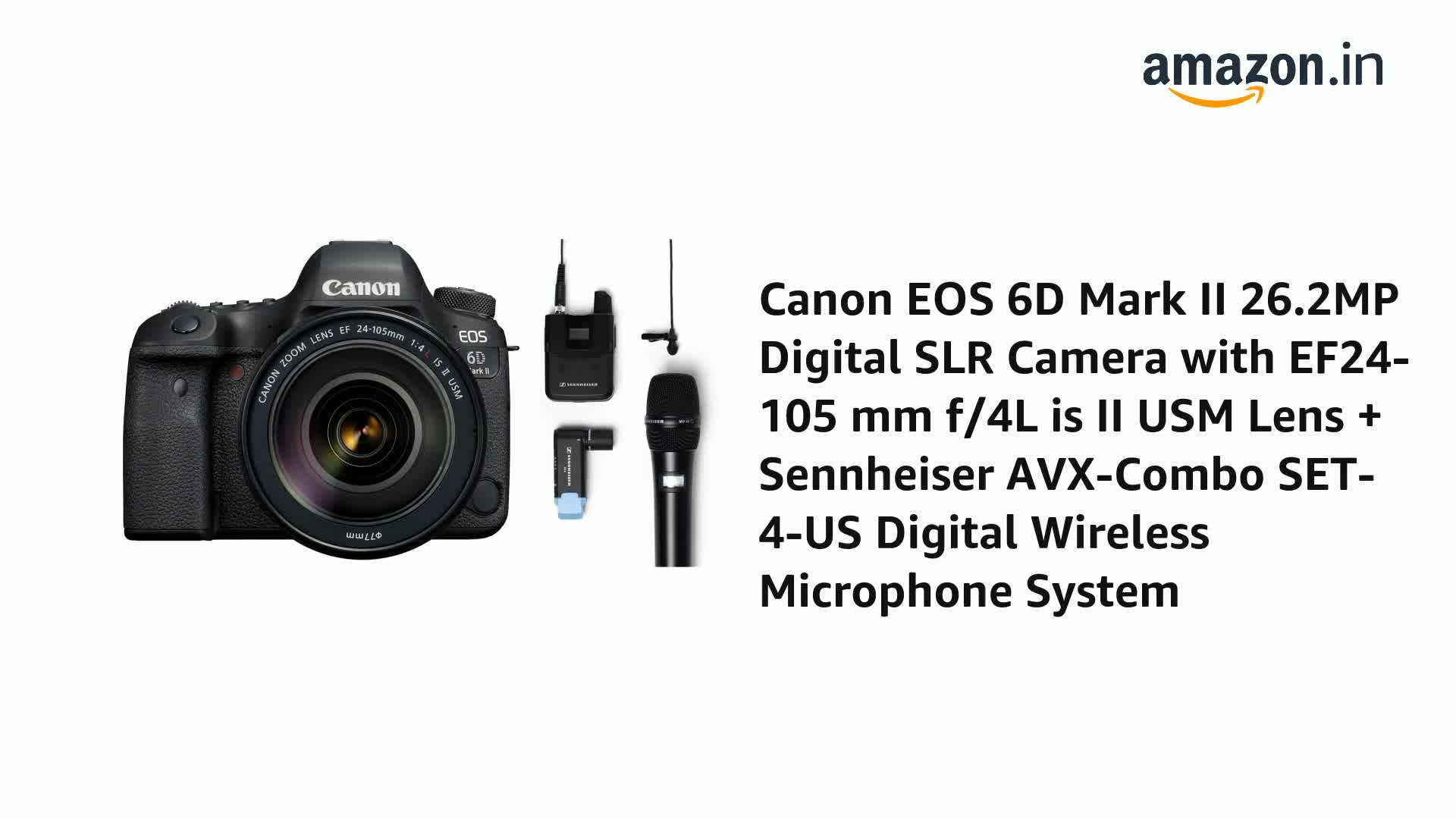 Buy Canon EOS 6D Mark II 26.2MP Digital SLR Camera with EF24-105